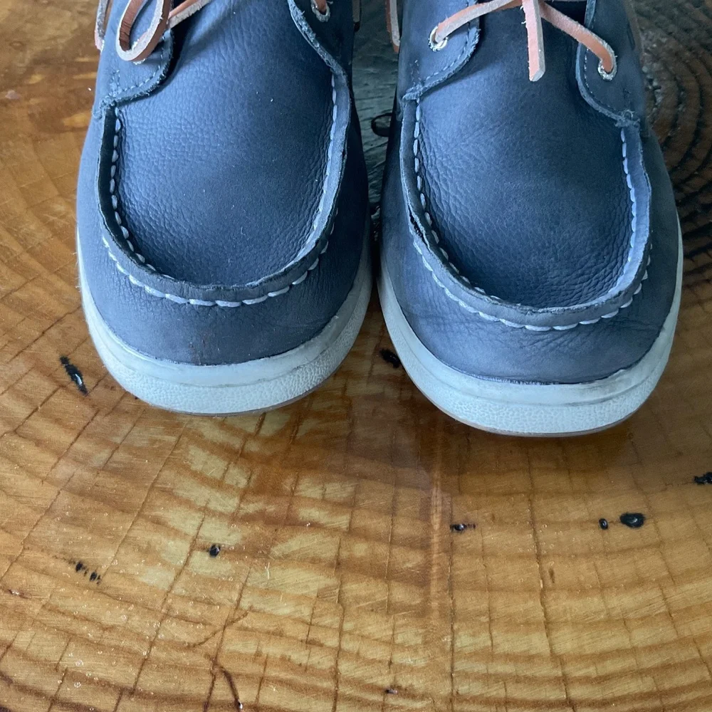 Sperry Cup ll Boat shoes dark gray blue Big Boys 6.5